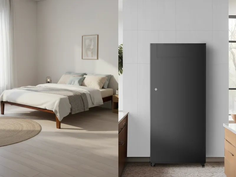 Hugo Queen Size Bed with Fridge   Single Door